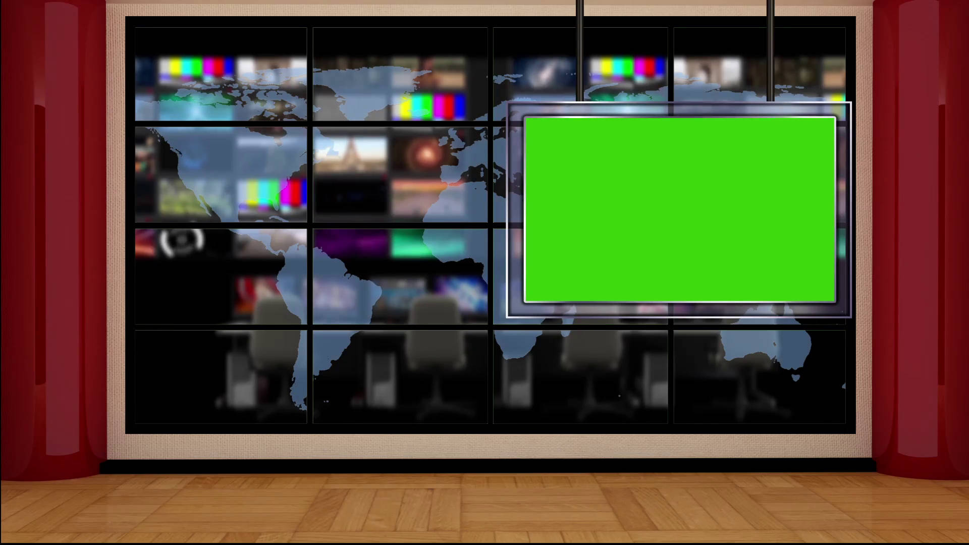 green screen, TV station, news studio, Full HD Desktop Wallpaper