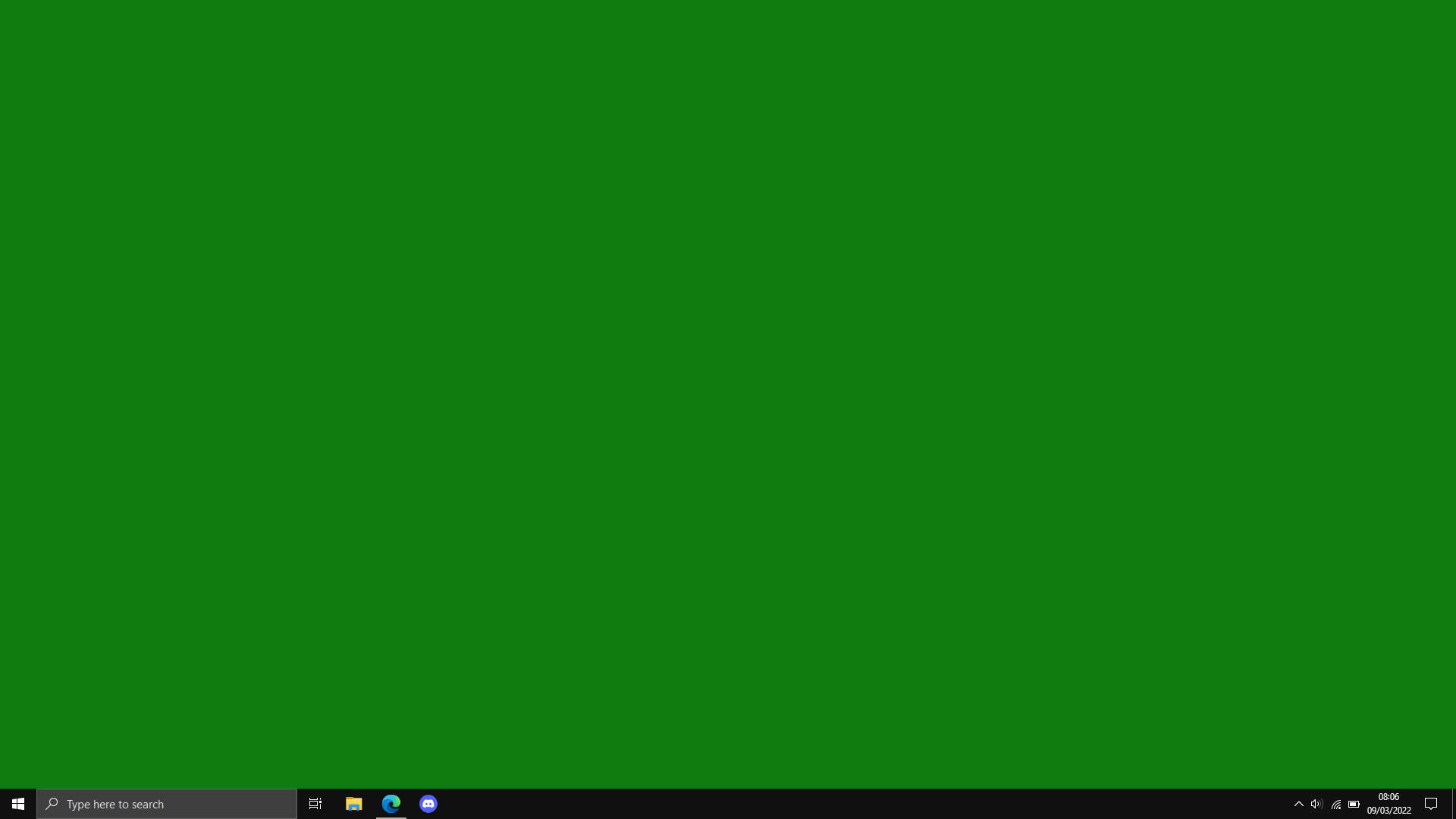 Windows OS, Windows taskbar, solid green screen, Full HD Desktop Wallpaper