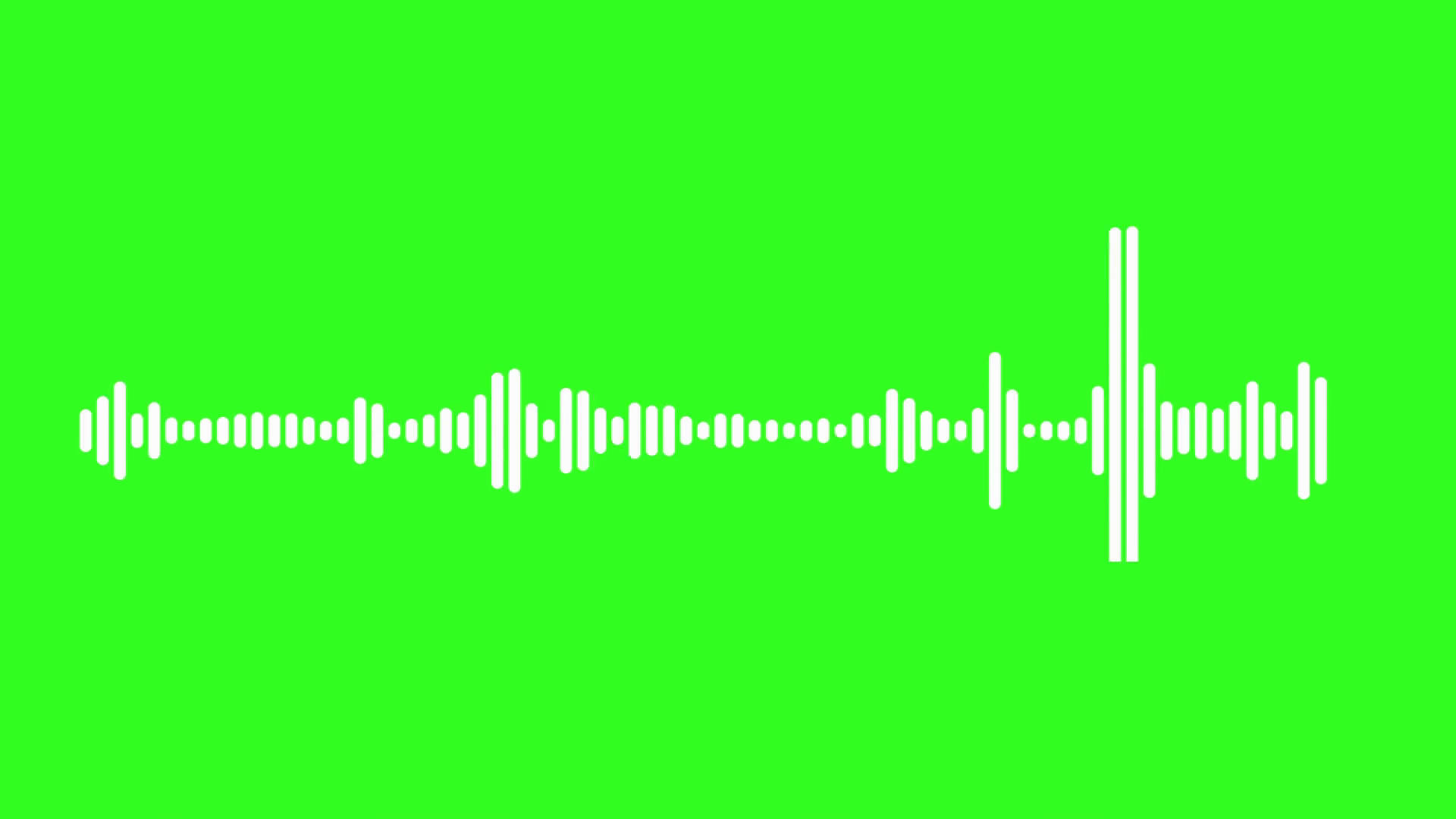 bright green background, white audio waveform, pulses, Full HD Desktop Wallpaper