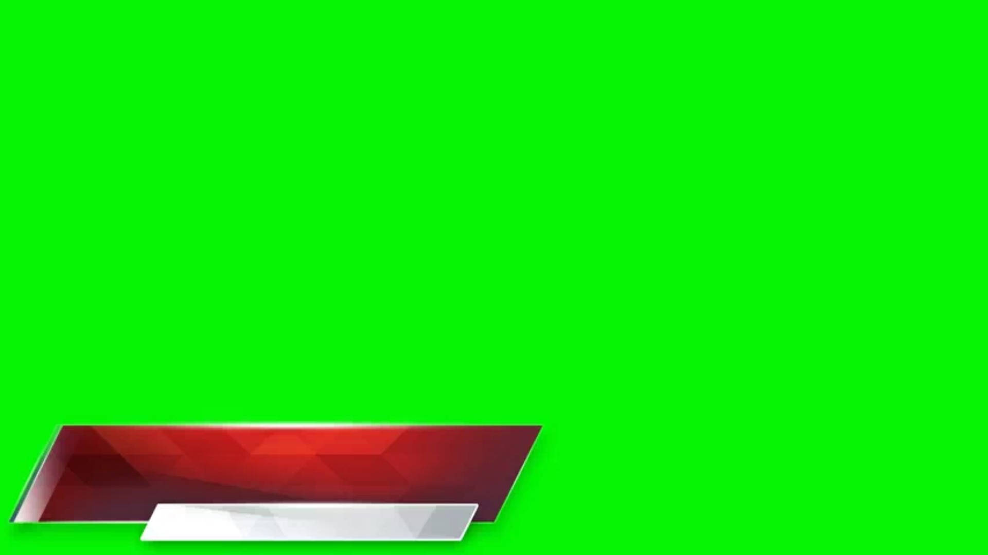 greenscreen background news banner, red and white geometric banner, solid green screen background, Full HD Desktop Wallpaper