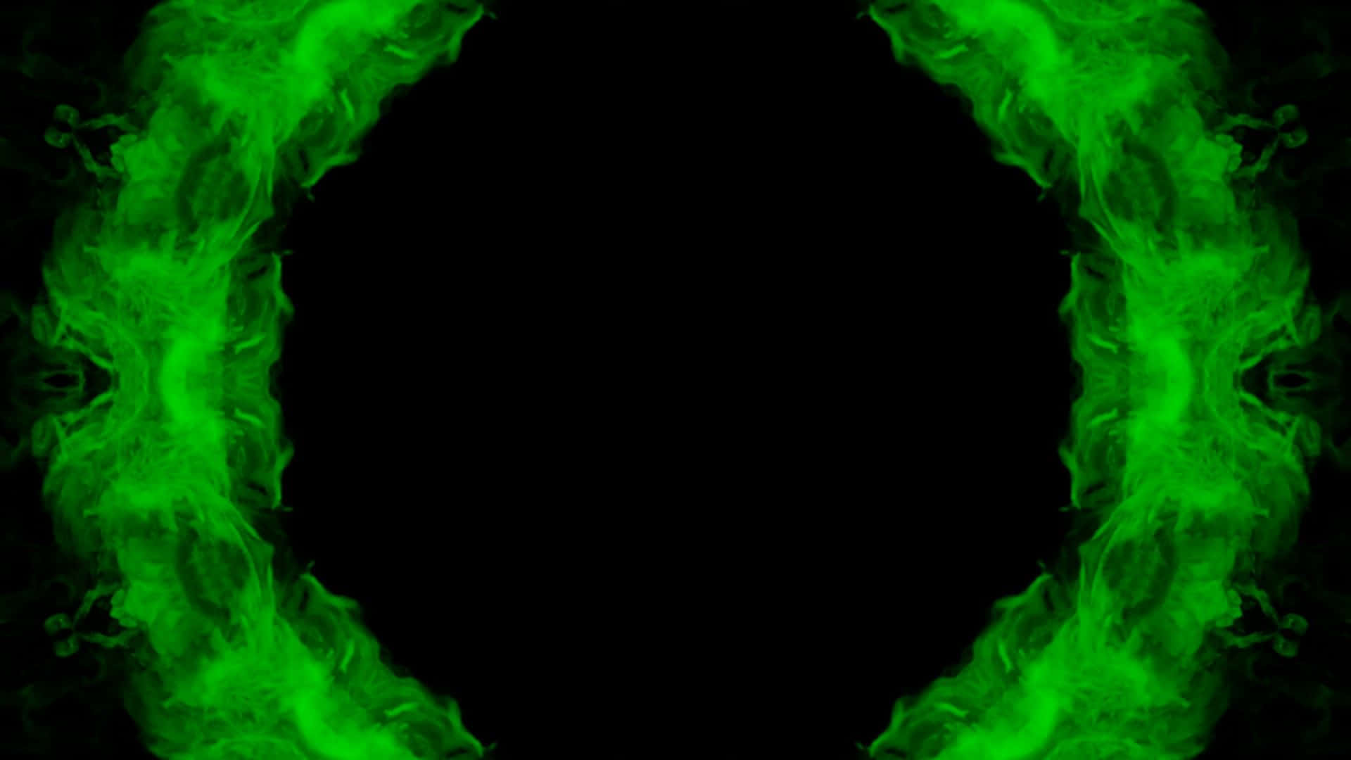 green smoke, circle, black void, Full HD Desktop Wallpaper