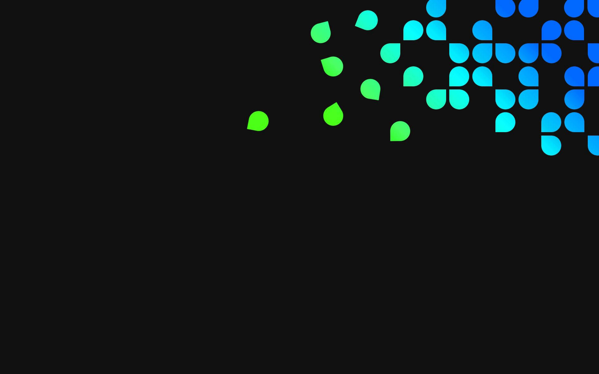 green, blue, teardrop shapes, Full HD Desktop Wallpaper