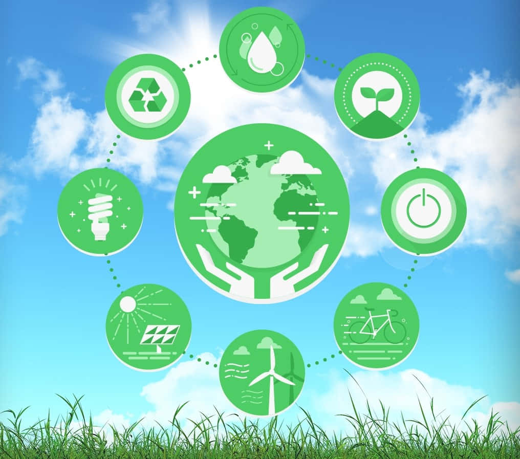 green technology, green landscape, solar panels, SD Desktop Wallpaper