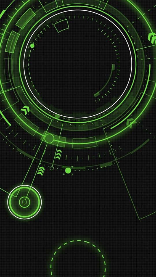 Green Technology, glowing green, futuristic HUD interface, SD Phone Wallpaper