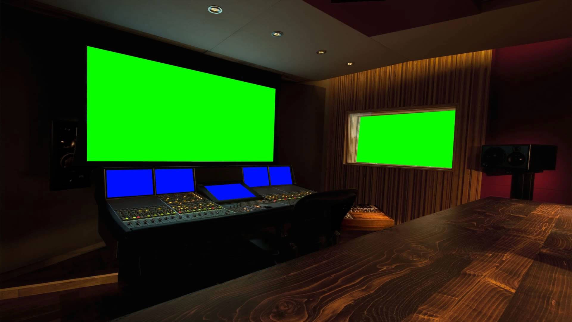 green screen, professional video studio, wooden floors, Full HD Desktop Wallpaper