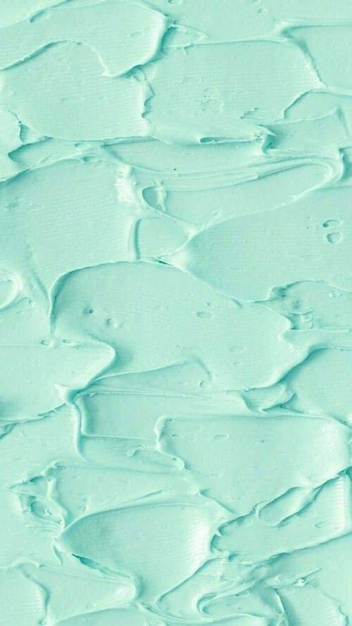 mint green, glossy ridges, swirls, SD Phone Wallpaper