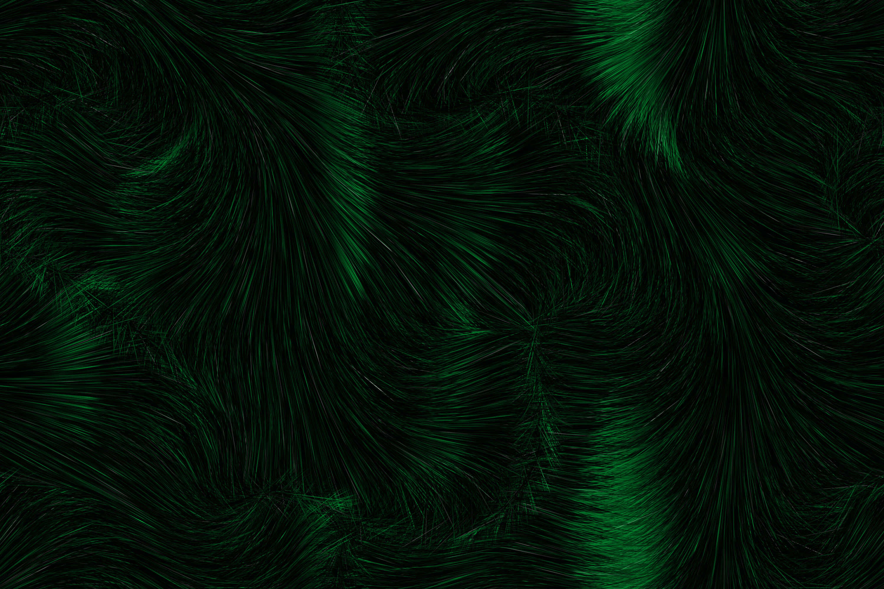 green texture, dark green, glowing fiber-like strands, 2K Desktop Wallpaper