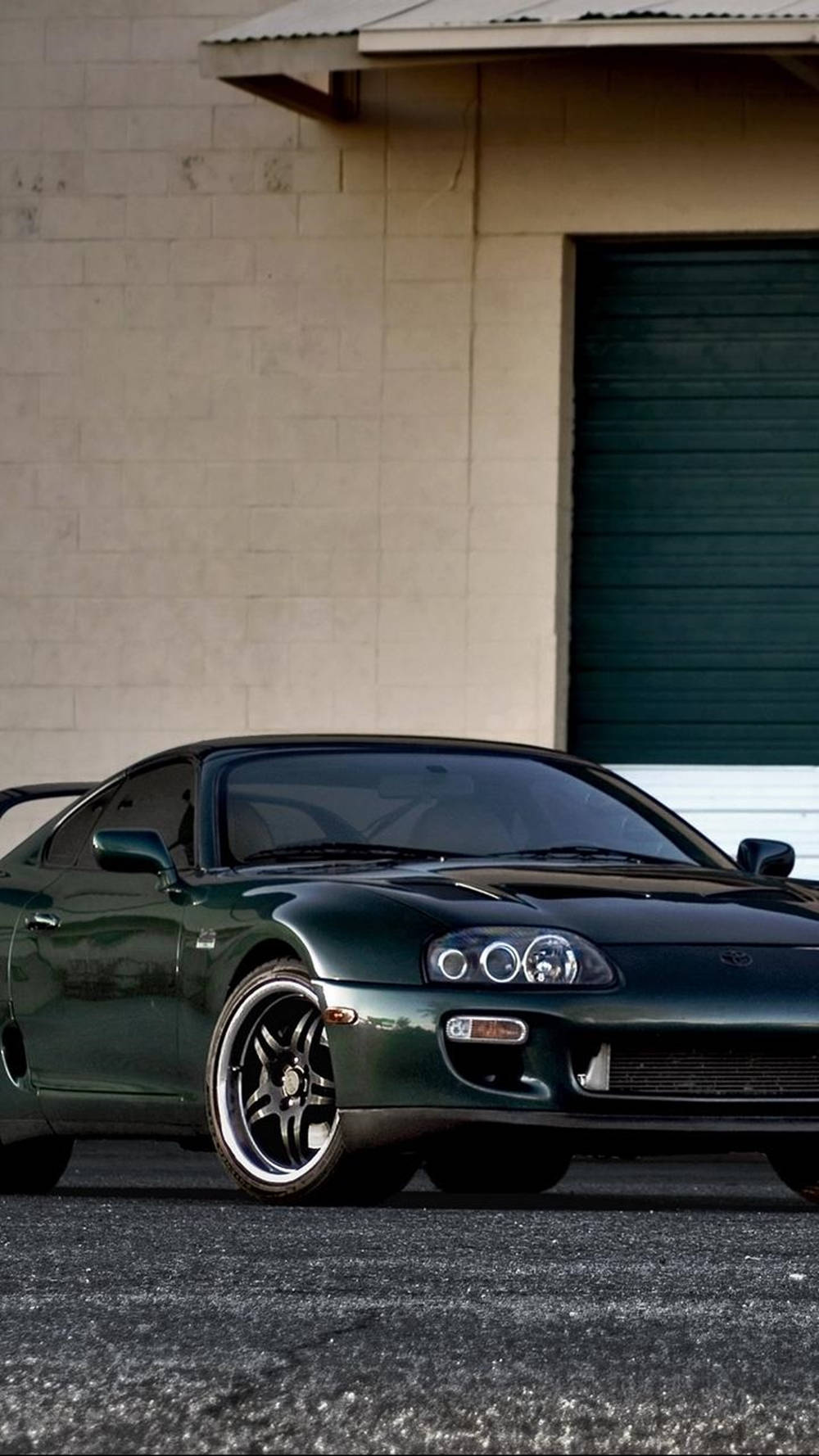 1997 Toyota Supra Mk4, twin turbo charged, dark green, HD Phone Wallpaper