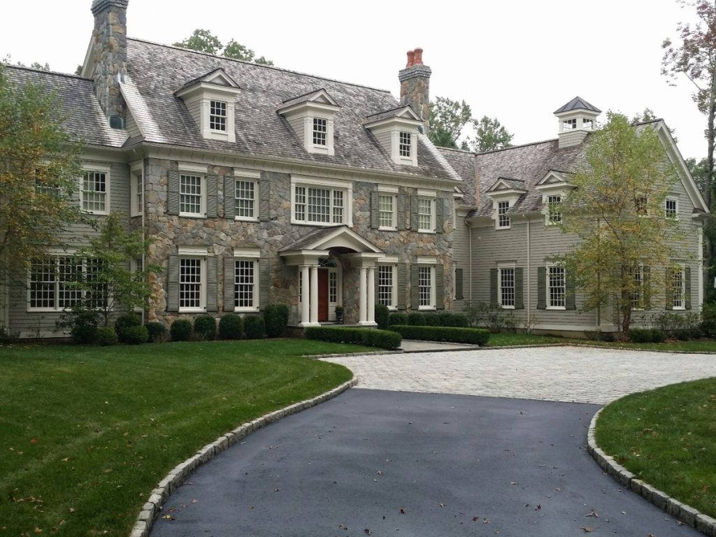 mansion, driveway, Greenwich CT, SD Desktop Wallpaper