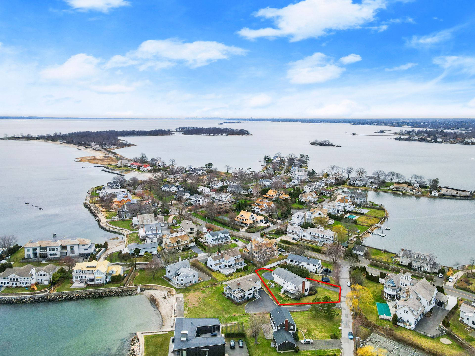 Greenwich CT, coastal neighborhood, waterfront homes, Full HD Desktop Wallpaper