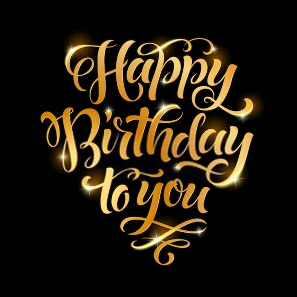 gold aesthetic, Happy Birthday to you, sparkling highlights, SD Desktop Wallpaper