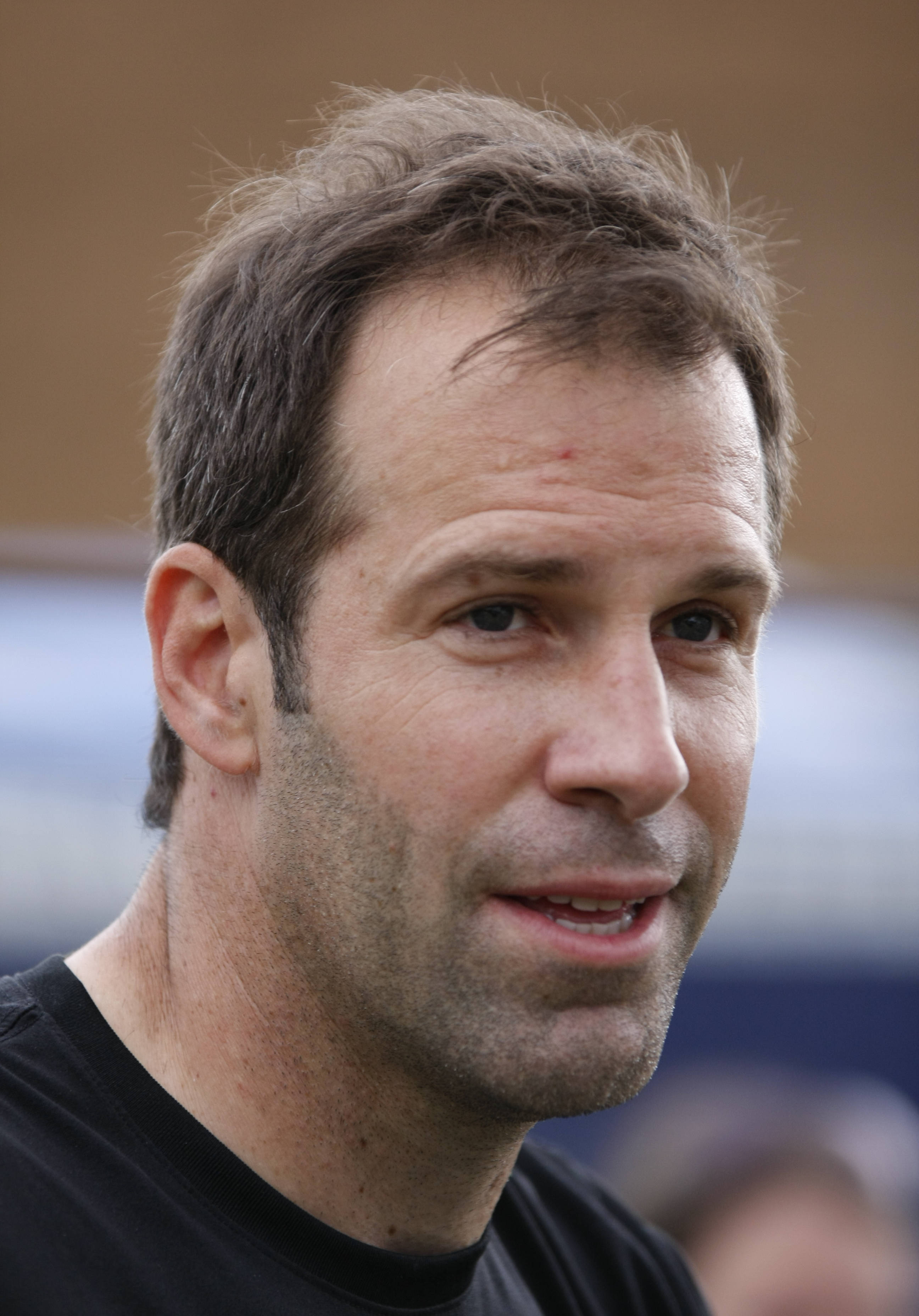 Greg Rusedski, black t-shirt, short brown hair, 2K Phone Wallpaper