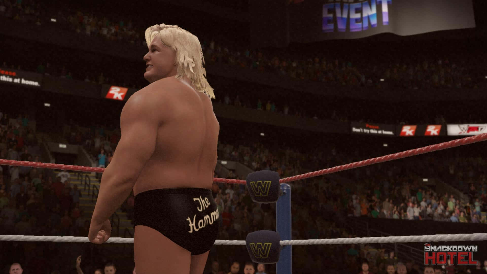 Greg Valentine, black trunks, wrestling ring, Full HD Desktop Wallpaper