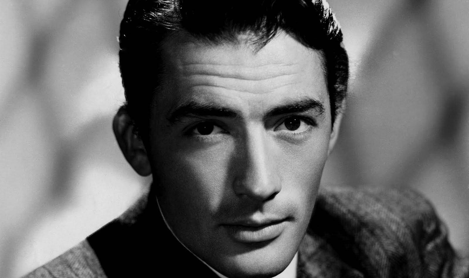 Gregory Peck, black and white, close-up portrait, HD Desktop Wallpaper