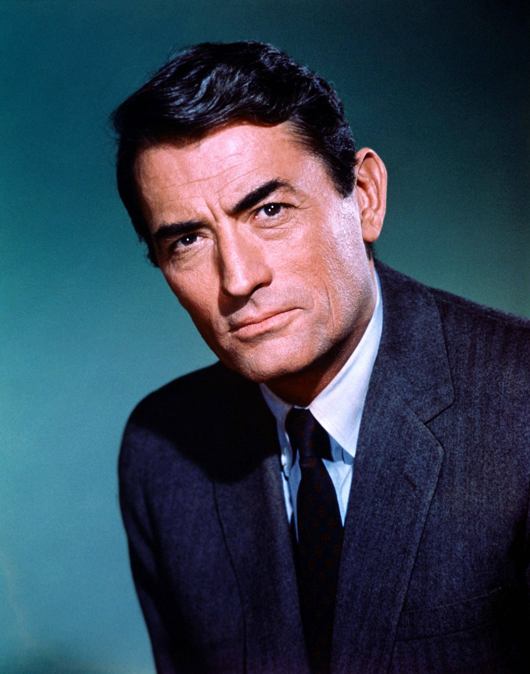 Gregory Peck, dark suit, tie, Full HD Phone Wallpaper