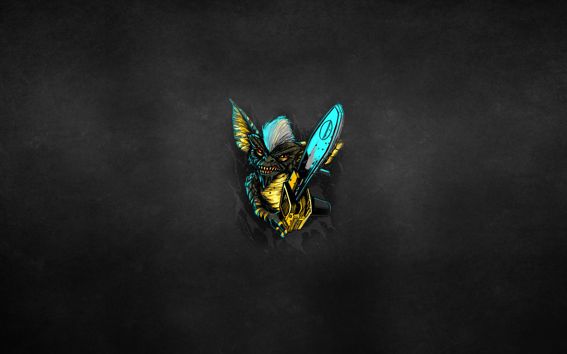 Gremlins, glowing eyes, wings, Full HD Desktop Wallpaper