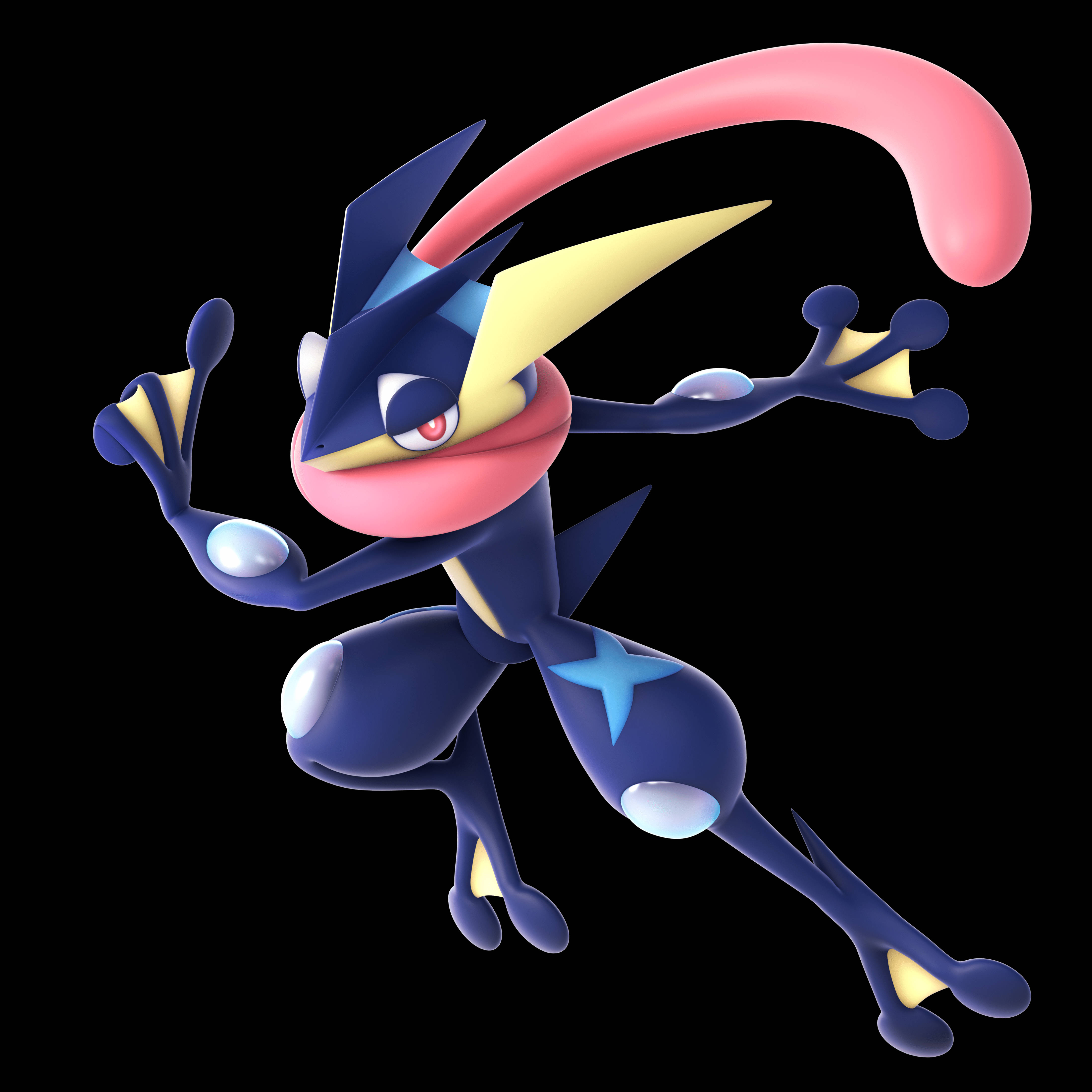 Greninja, 3D Pokémon, blue and pink, 4K Desktop Wallpaper