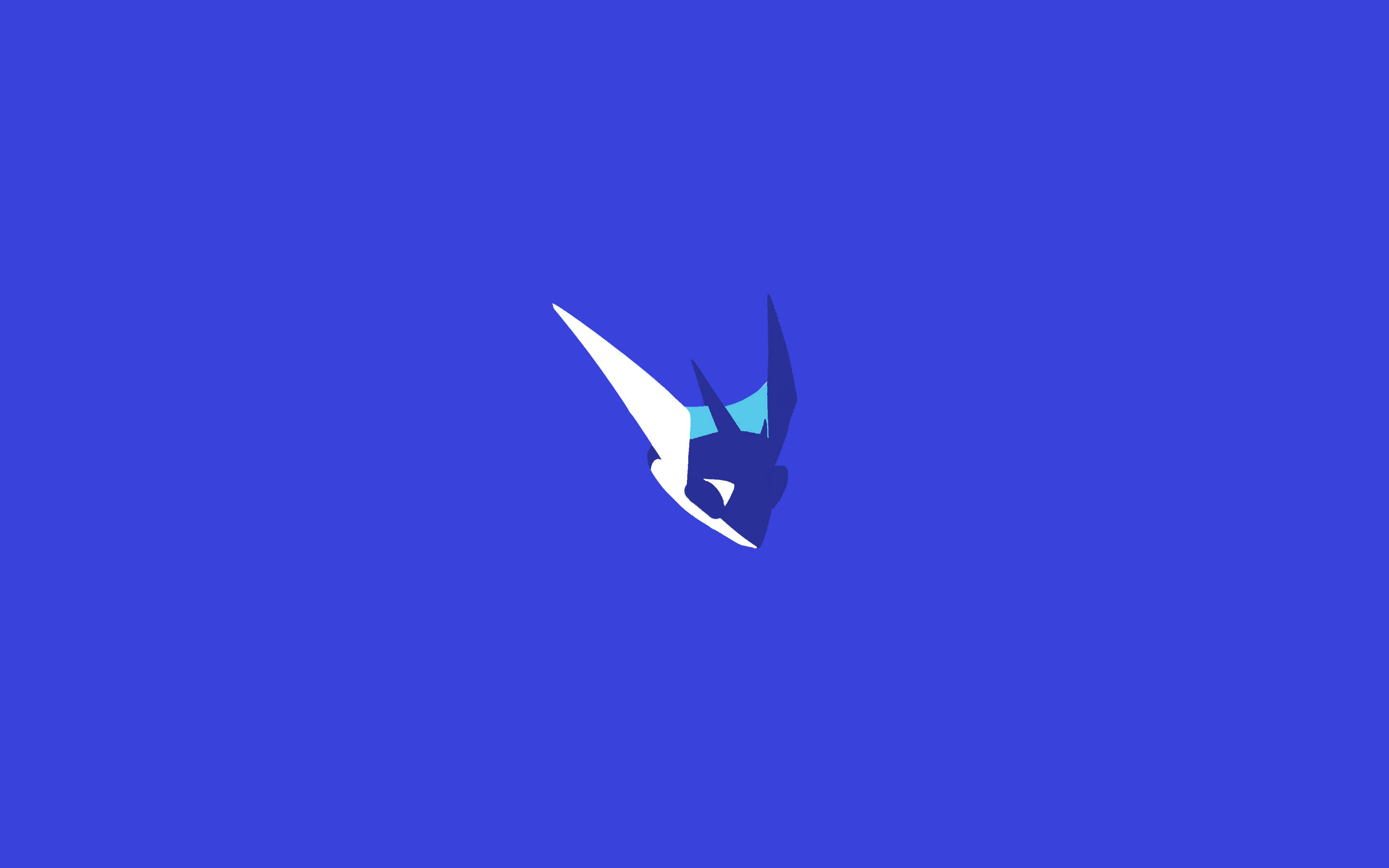 minimalist, blue, Greninja, 2K Desktop Wallpaper
