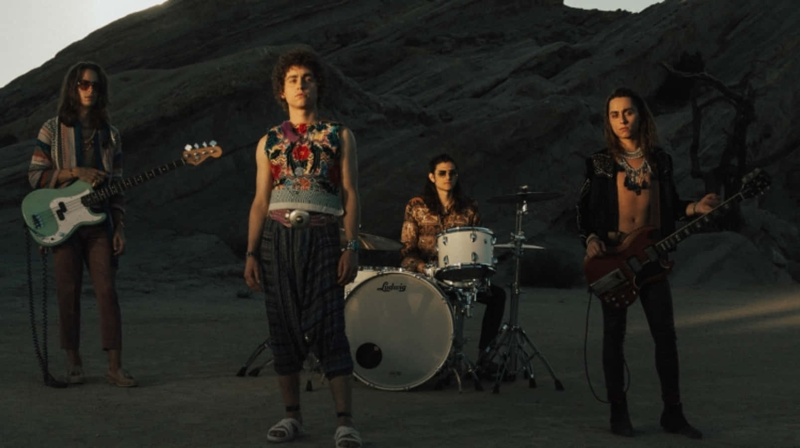Greta Van Fleet, desert canyon, dusk, HD Desktop Wallpaper