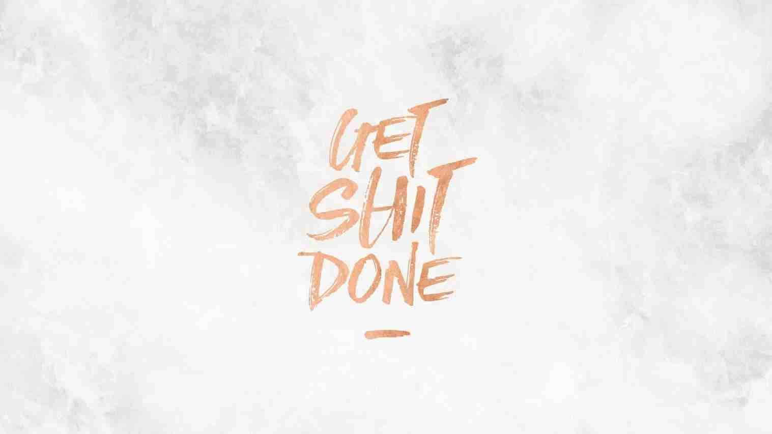 grey aesthetic desktop, minimalist desktop, copper brushstroke text, HD Desktop Wallpaper
