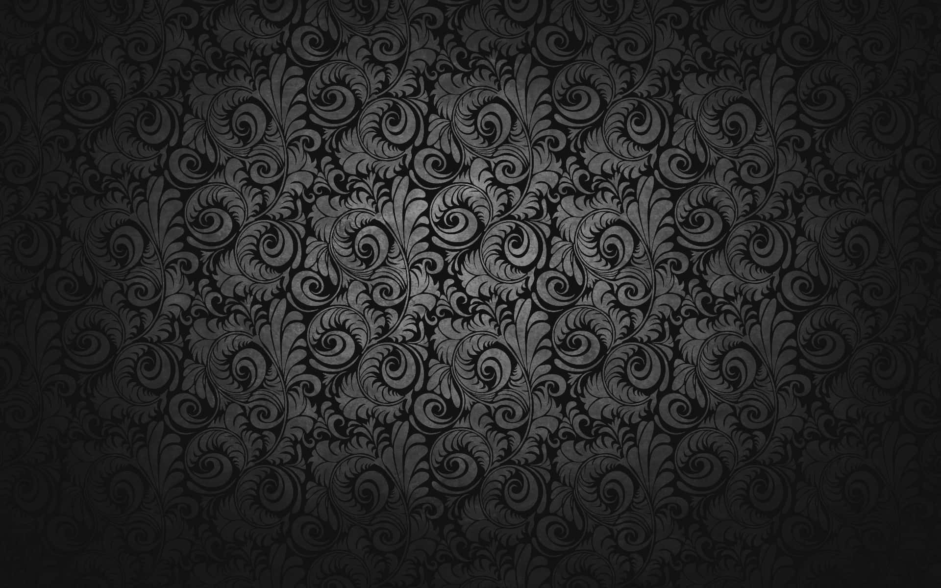 black and grey desktop, filigree pattern, damask pattern, Full HD Desktop Wallpaper
