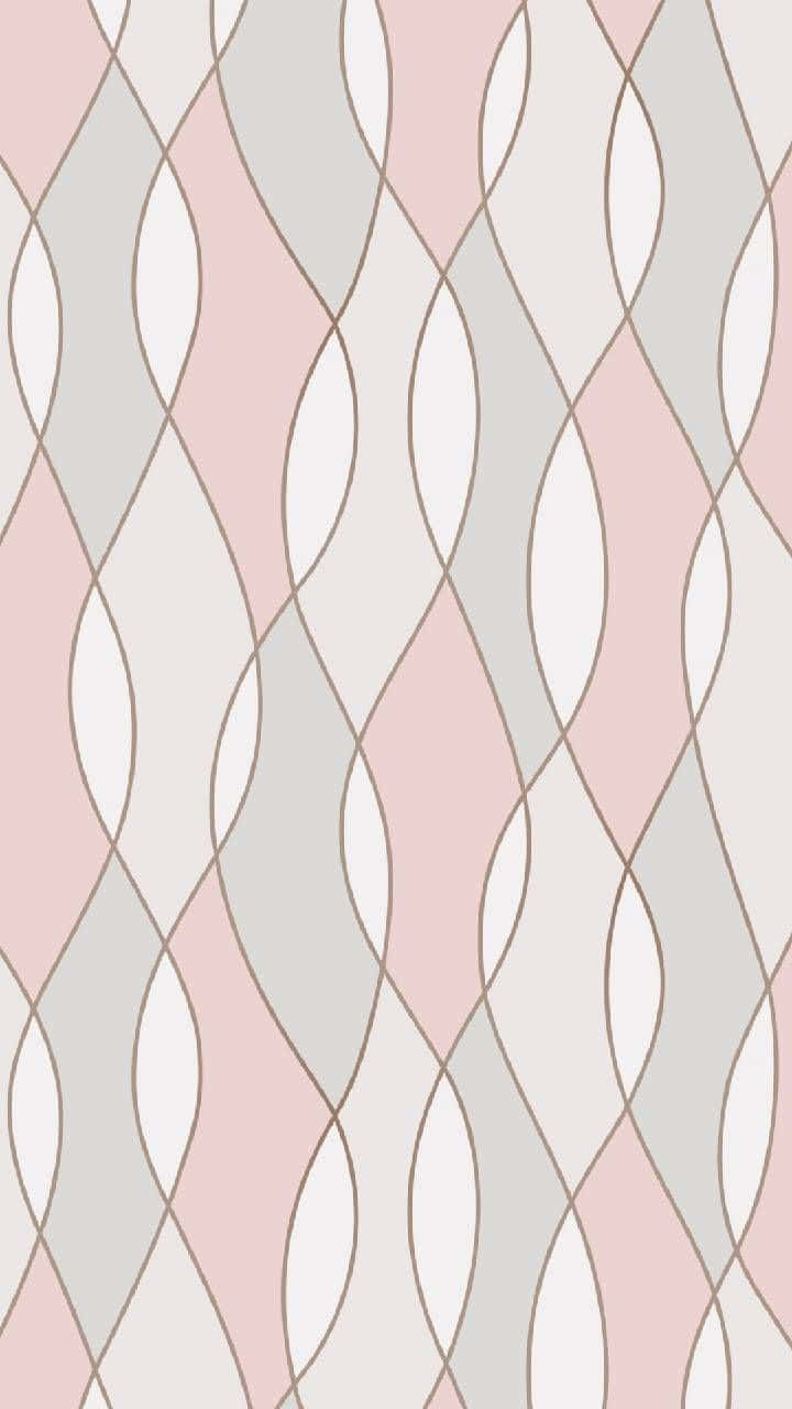 wavy lines, wavy diamond shapes, soft pink, HD Phone Wallpaper