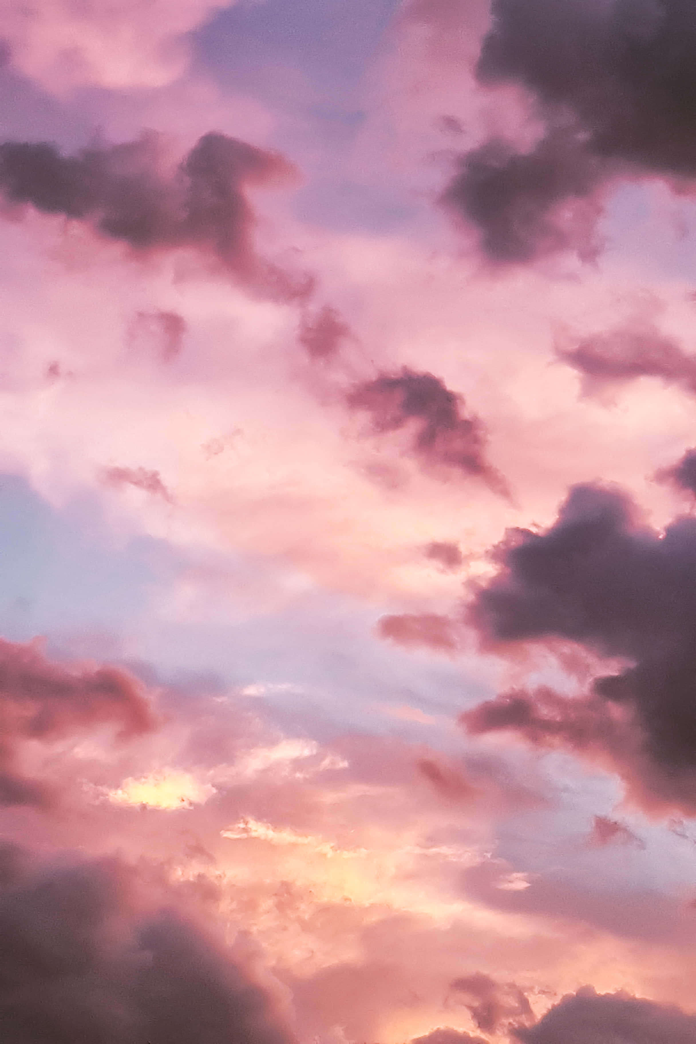 sunset, pink, purple, 2K Phone Wallpaper