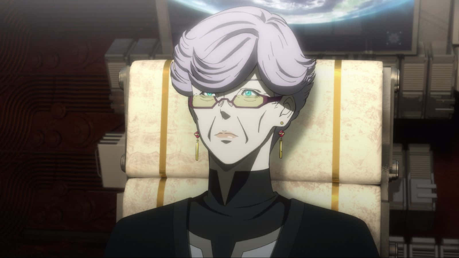 anime woman, silver hair, glasses, HD Desktop Wallpaper