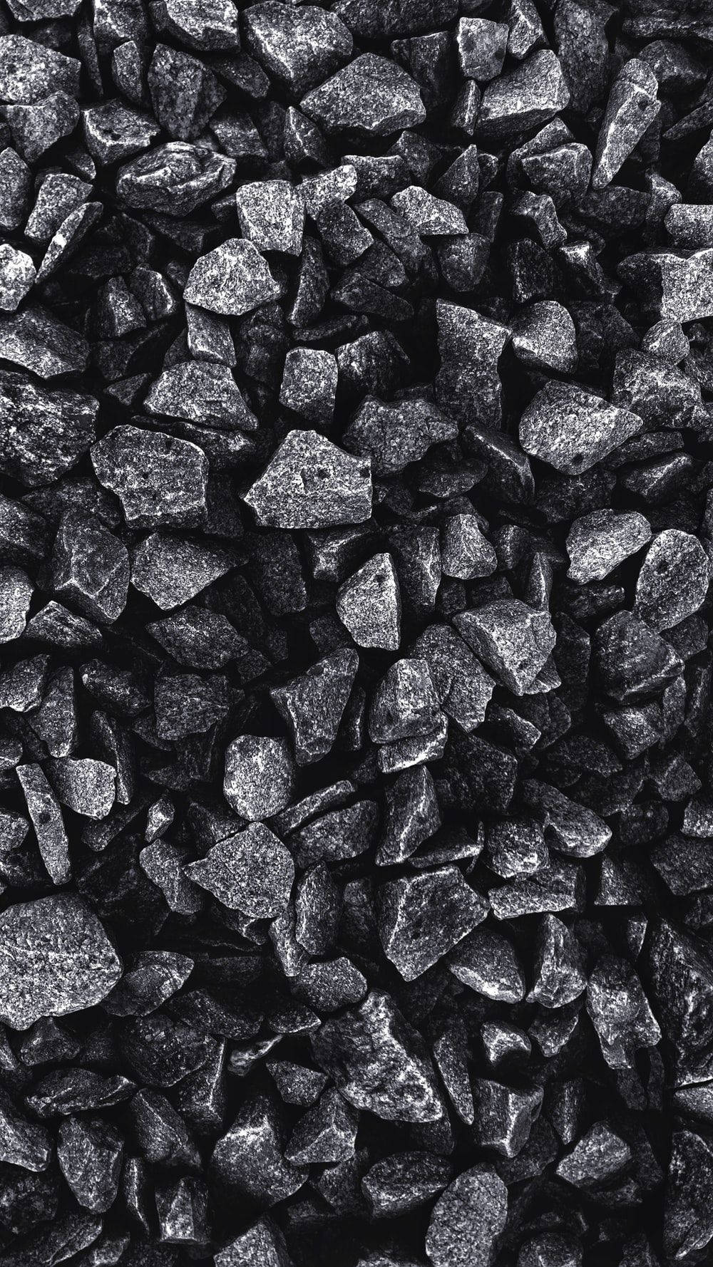 Grey iPhone, pile of rocks, rough gray gravel stones, HD Phone Wallpaper
