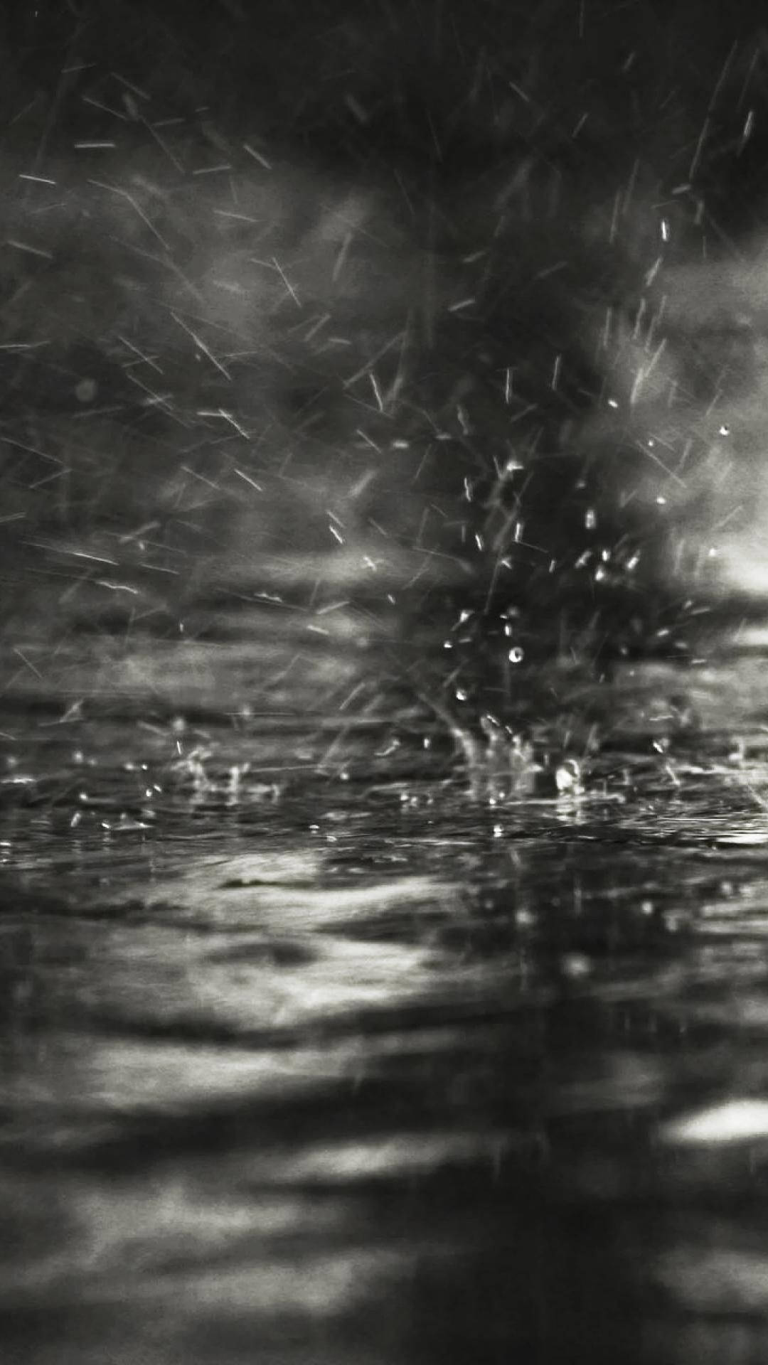 Grey iPhone, raindrops, puddles, Full HD Phone Wallpaper
