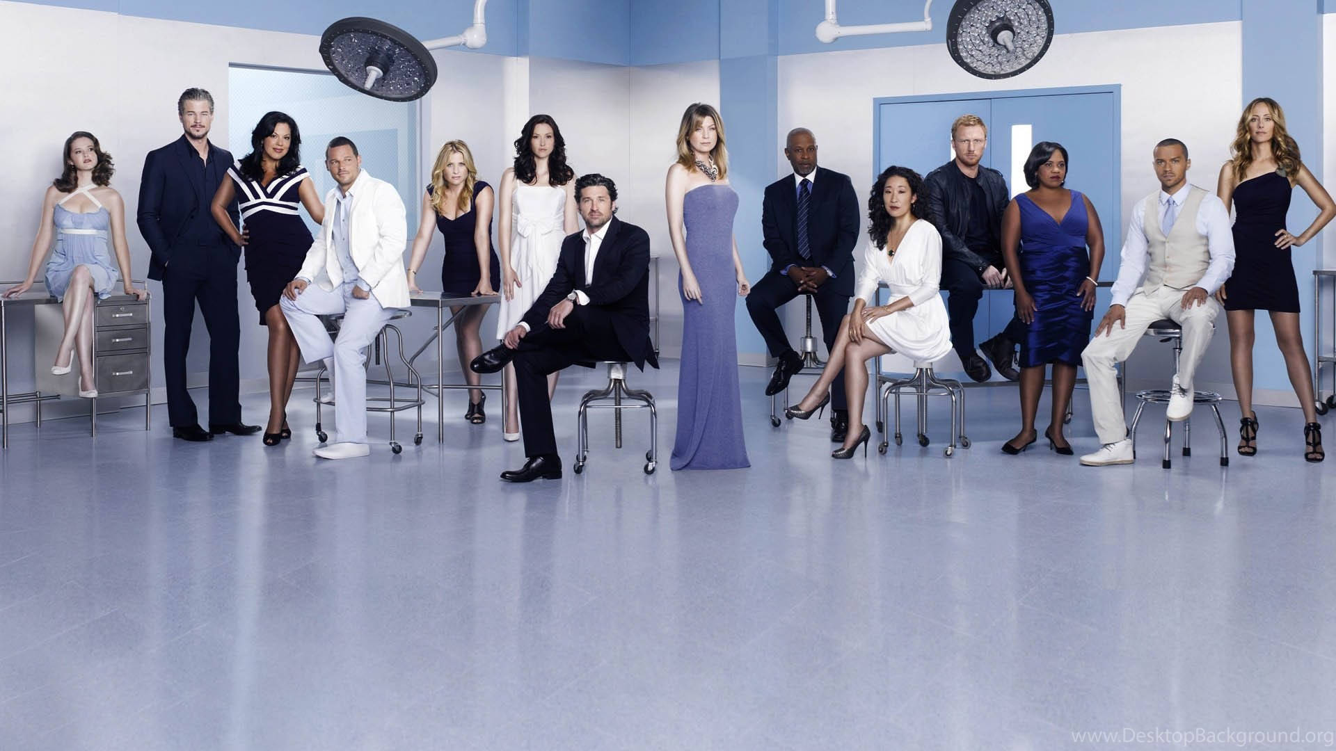 Grey's Anatomy, 8th season, cast, Full HD Desktop Wallpaper