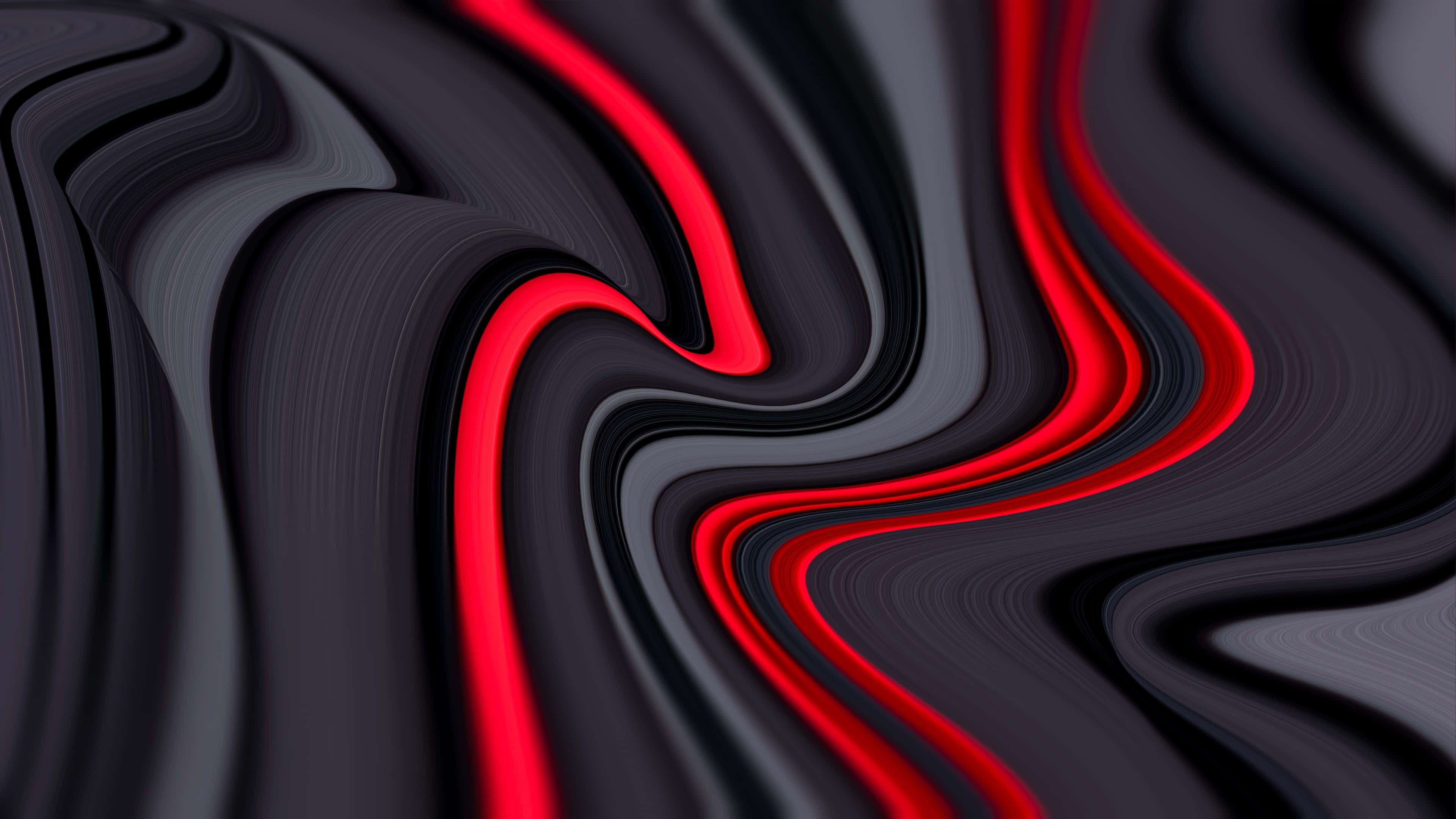 grey texture, red ribbons, deep black, 4K Desktop Wallpaper