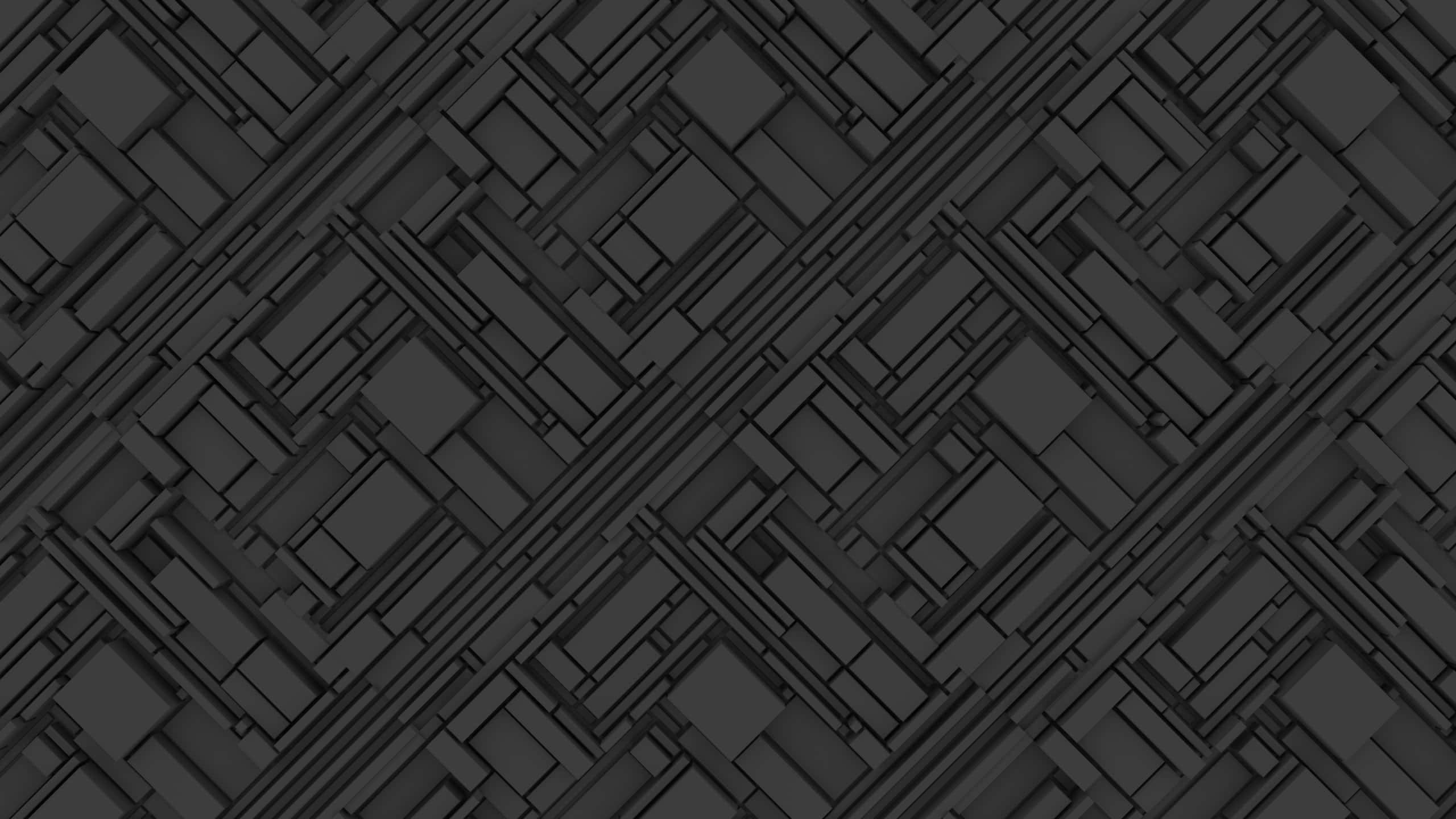 Abstract Grey Texture, monochromatic, interlocking geometric blocks, 2K Desktop Wallpaper