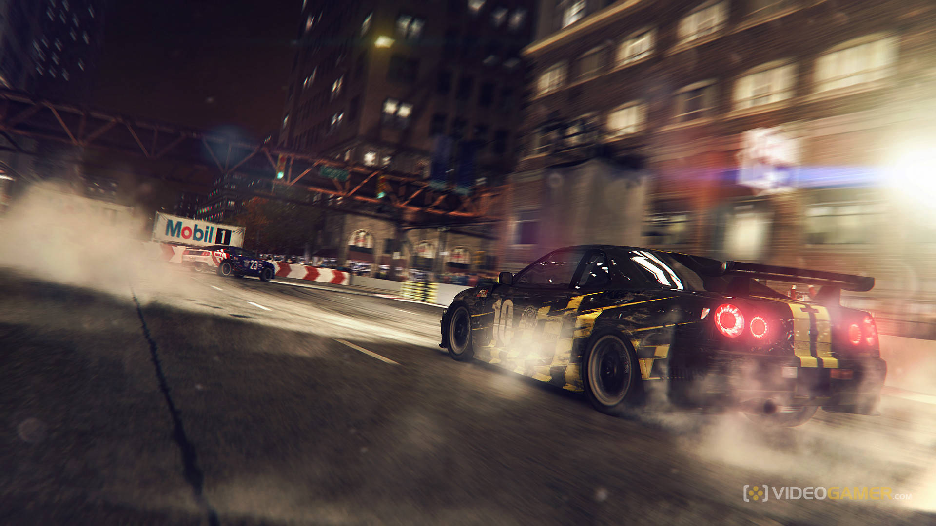 Grid 2, black and yellow race car, night, Full HD Desktop Wallpaper