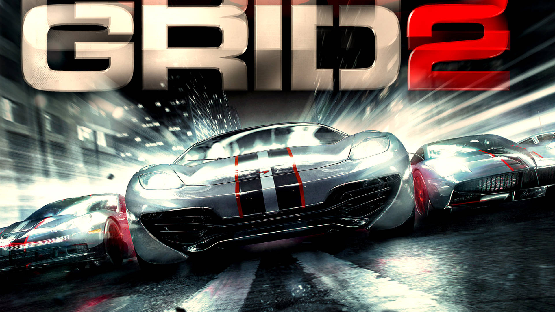 Grid 2, racing cars, wet track, Full HD Desktop Wallpaper