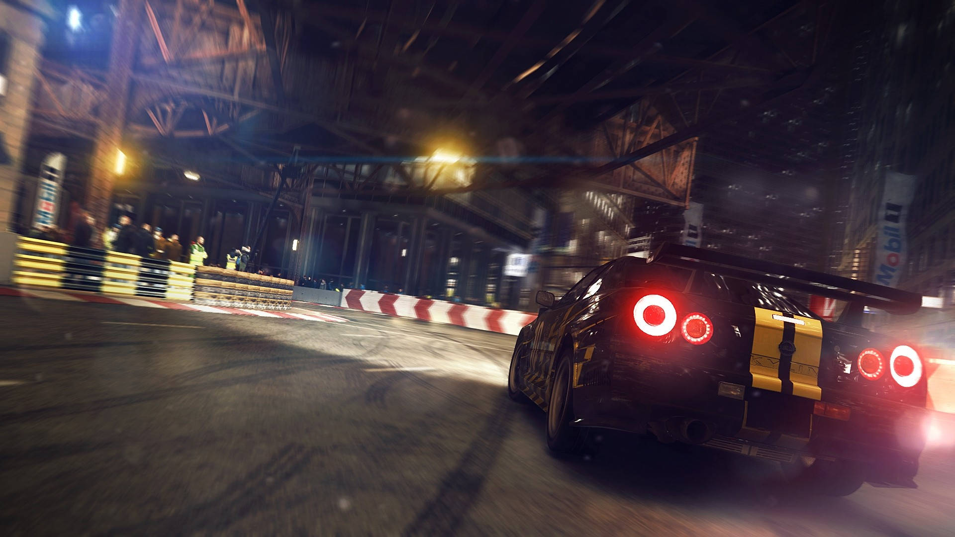 Grid 2, race car, black and yellow, Full HD Desktop Wallpaper