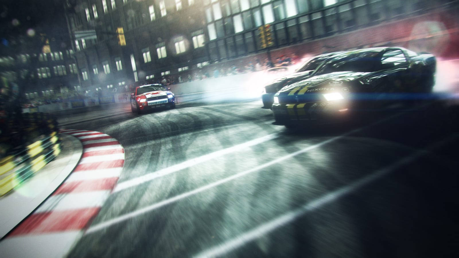 Grid 2, wet city street, night, HD Desktop Wallpaper