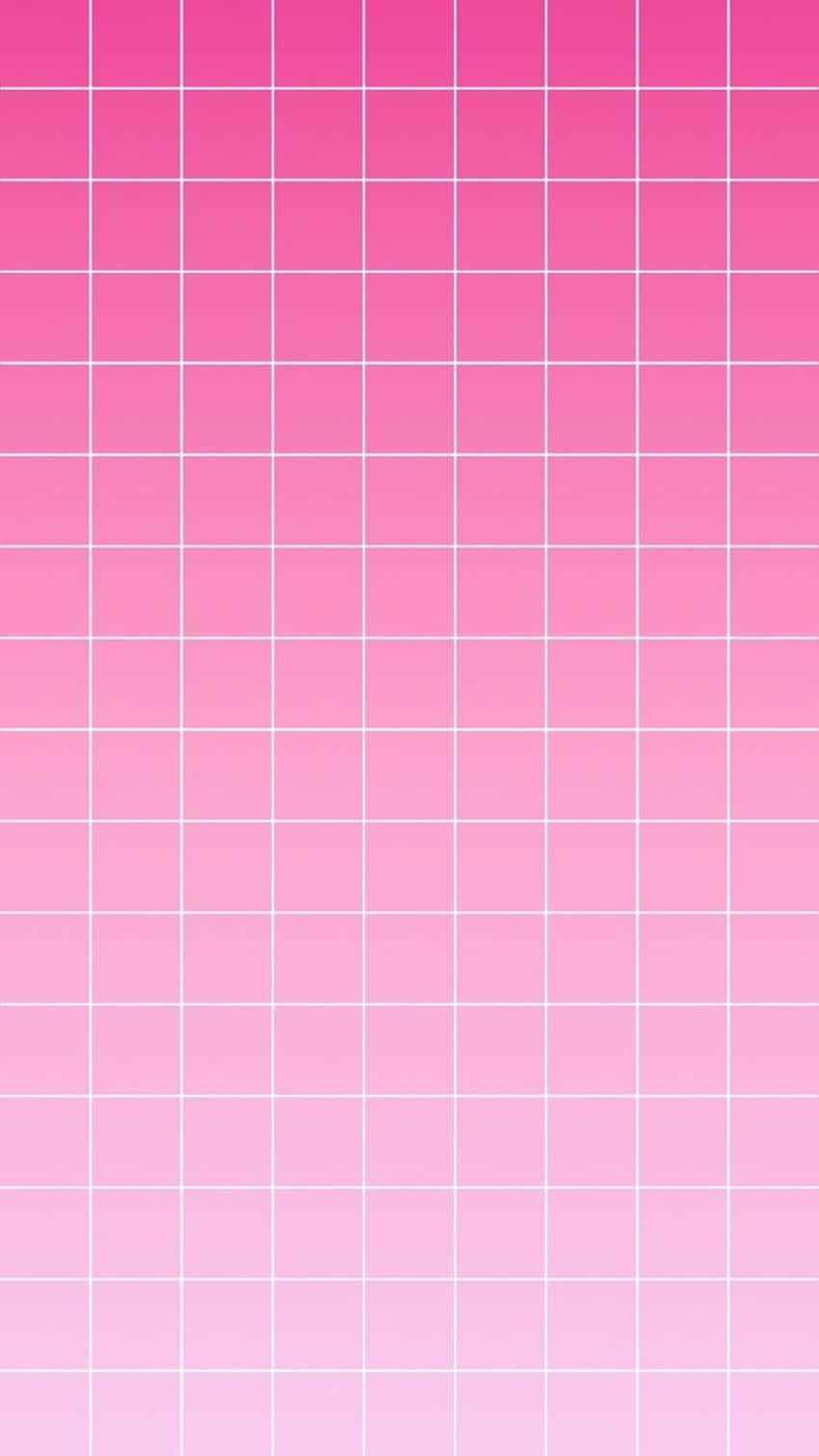 pink grid, soft pink gradient, white grid pattern, HD Phone Wallpaper