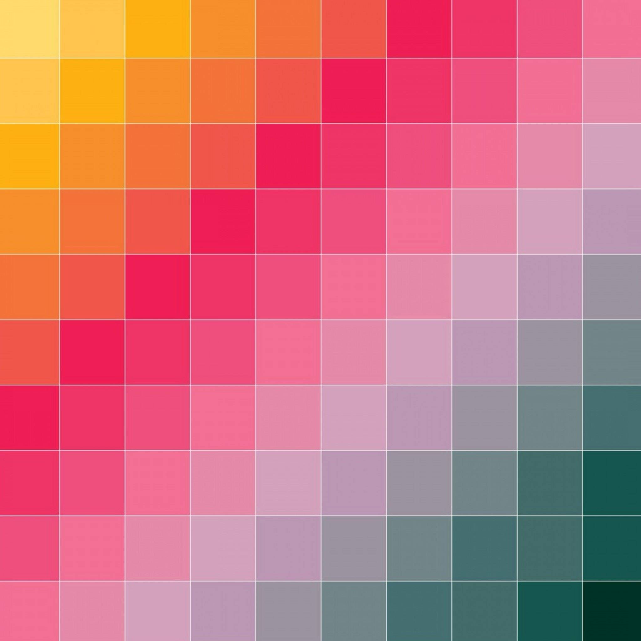 colorful blocky gradient grid aesthetic, warm yellows, pinks, Full HD Desktop Wallpaper