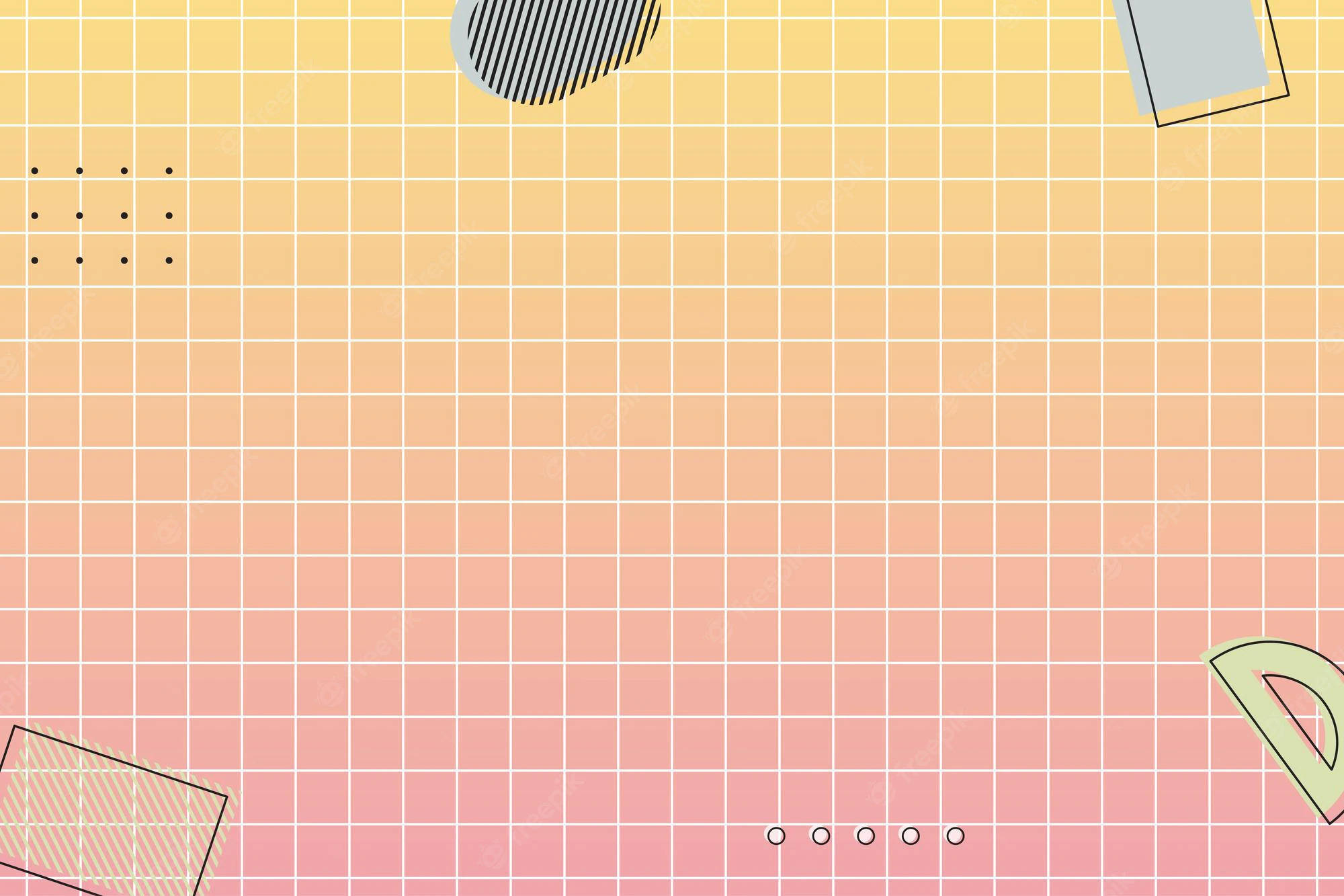 yellow and orange gradient, retro grid pattern, pastel gradient, Full HD Desktop Wallpaper