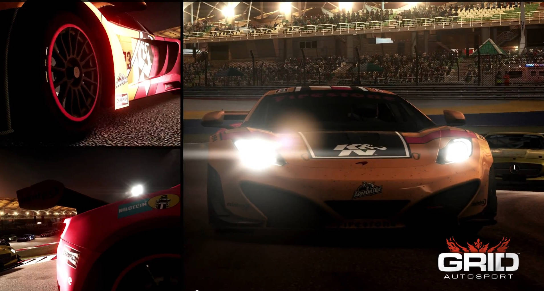 Grid Autosport, race car, nighttime racetrack, HD Desktop Wallpaper