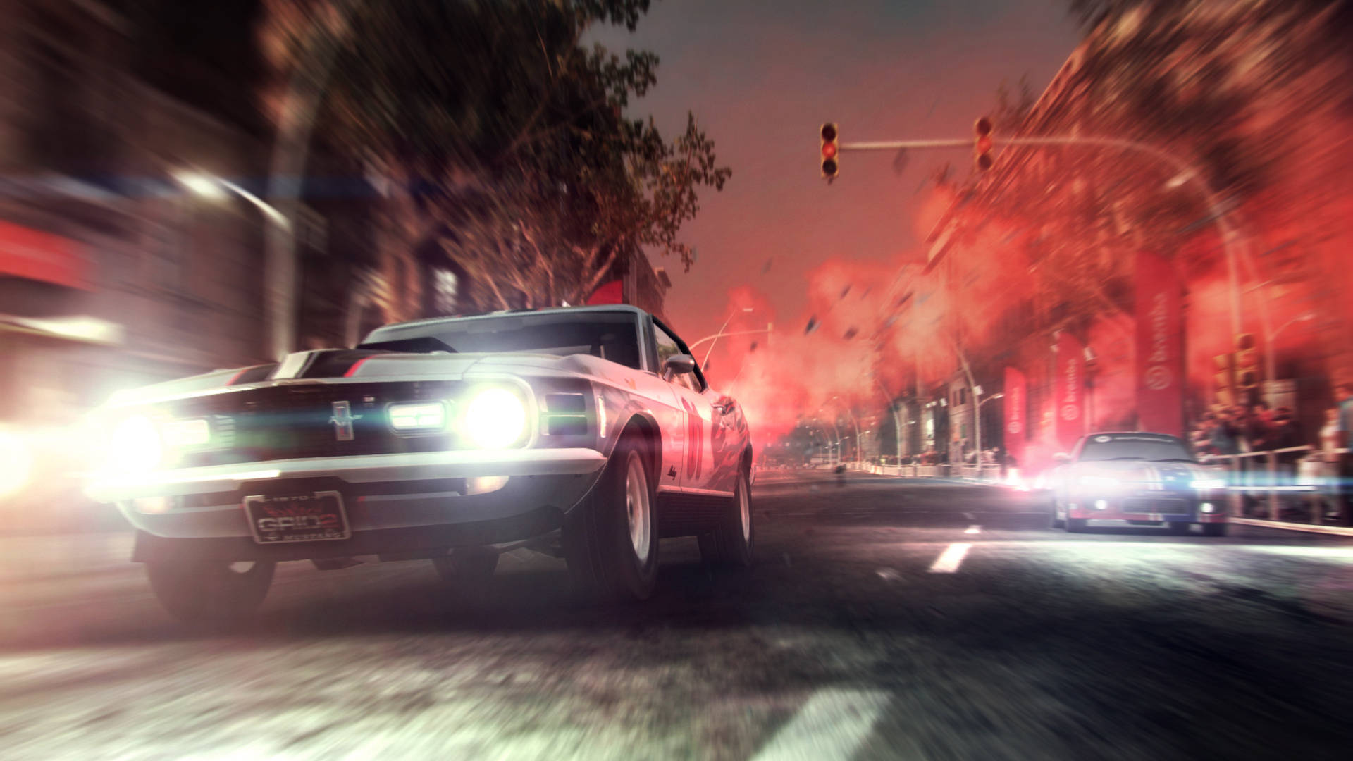 Grid 2, muscle car, city street, Full HD Desktop Wallpaper