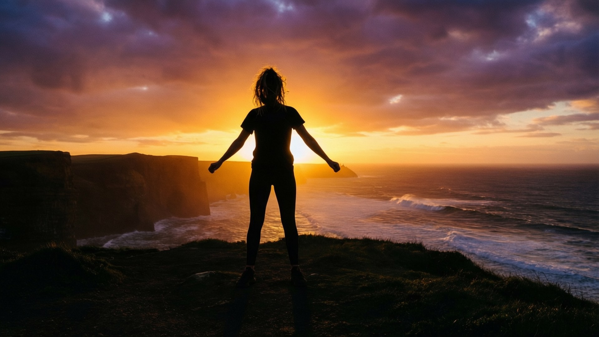 Griddy, silhouette, sunset sky, Full HD Desktop Wallpaper