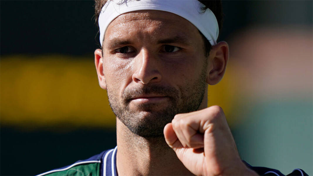Grigor Dimitrov, white headband, tennis player, SD Desktop Wallpaper
