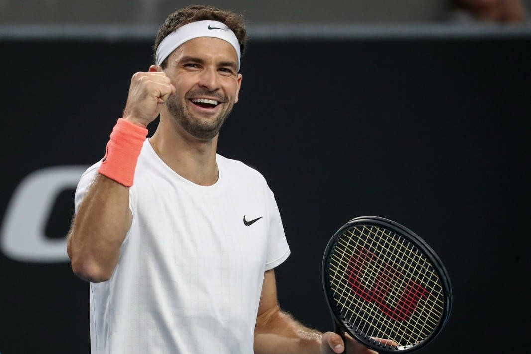 Grigor Dimitrov, fist pump, tennis player, SD Desktop Wallpaper