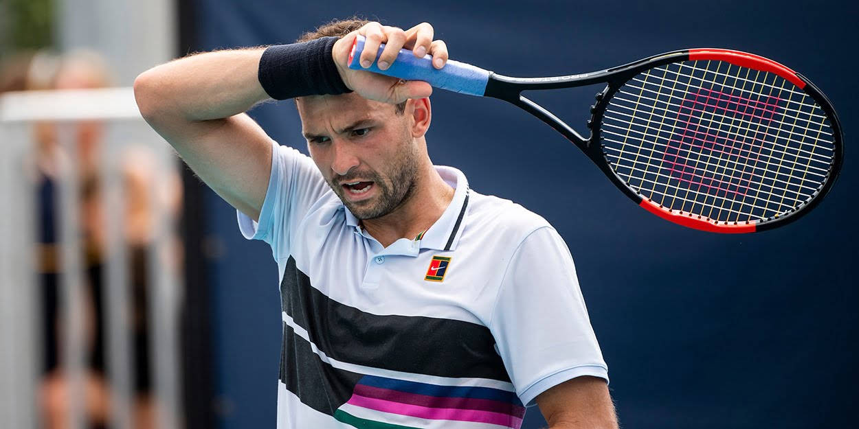 Grigor Dimitrov, tennis player, racket, SD Desktop Wallpaper