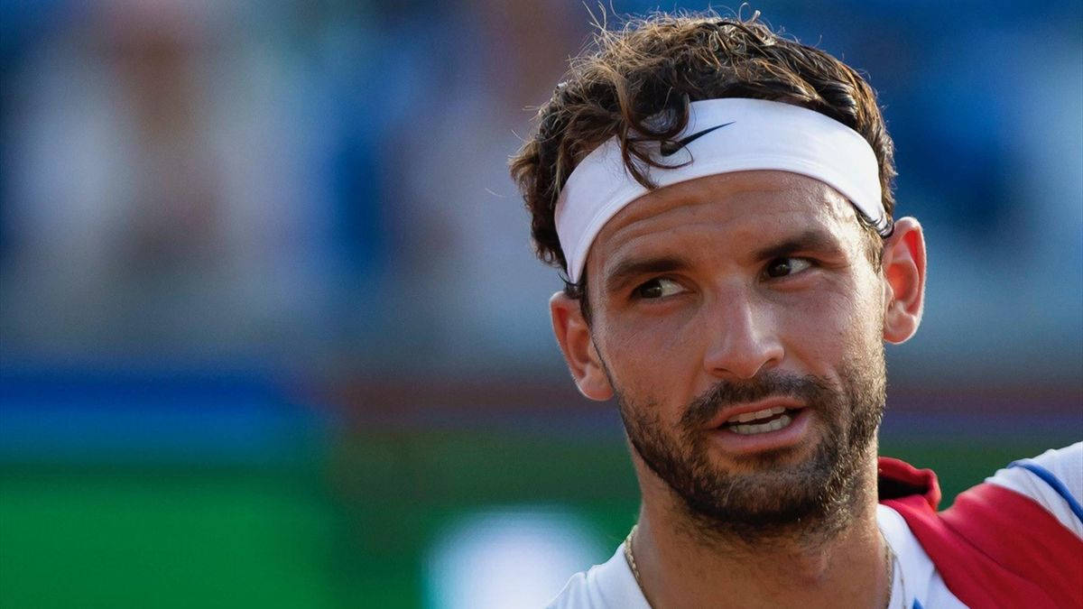 Grigor Dimitrov, white headband, tennis player, SD Desktop Wallpaper