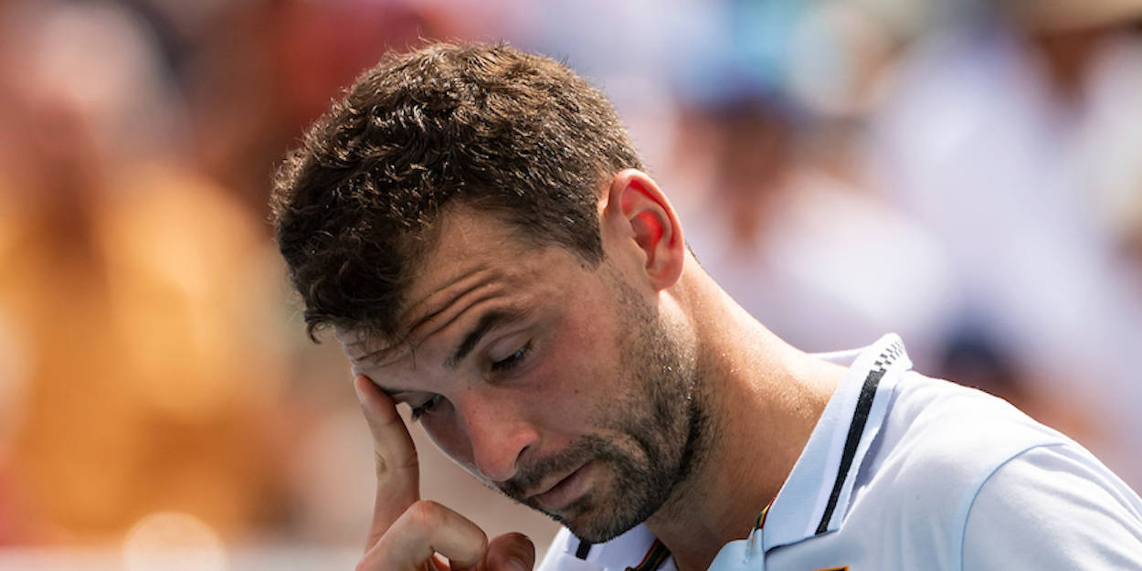 Grigor Dimitrov, male tennis player, dark hair, SD Desktop Wallpaper