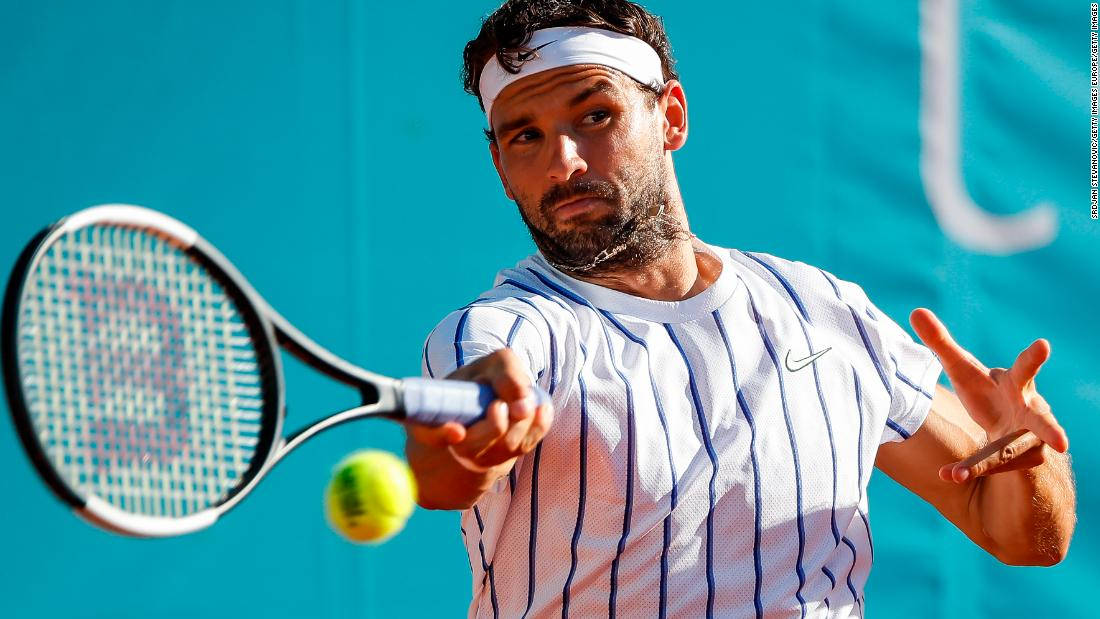 Grigor Dimitrov, tennis ball, yellow ball, SD Desktop Wallpaper