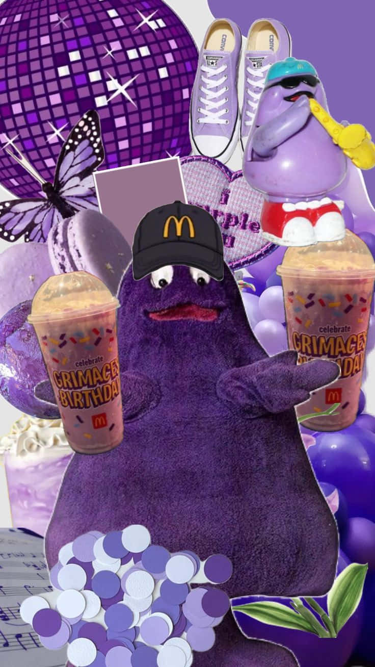 Grimace, purple Grimace, bubble tea, HD Phone Wallpaper